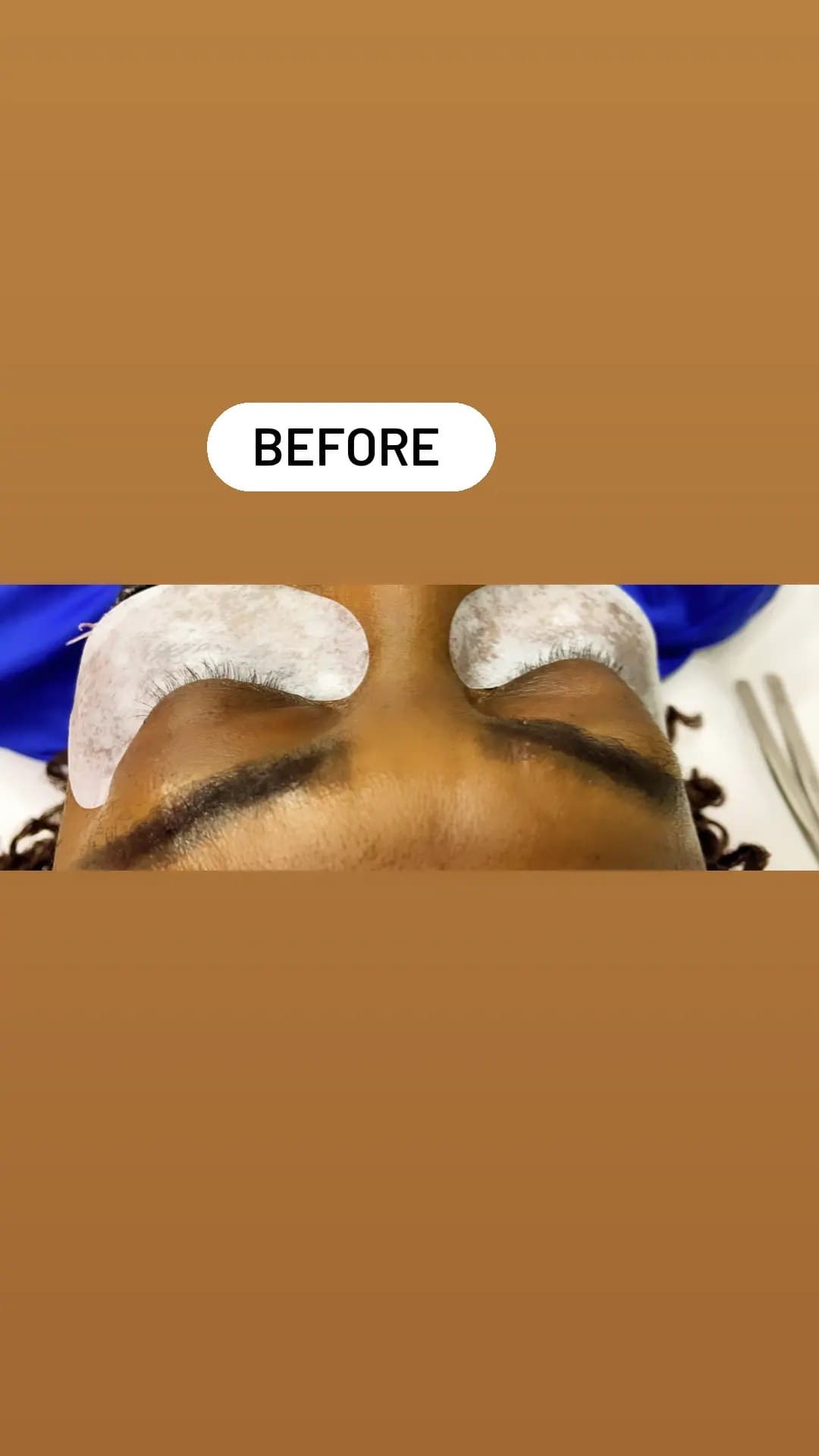 Before lash extensions